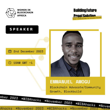 Speaker- Women In Blockchain WIBAHACK Event